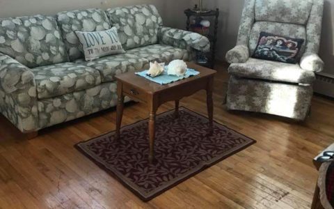 Living room after a detail clean